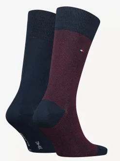 Skarpetki*Tommy Hilfiger 2 Pary Skarpet Ze Wzorem W żabie Oczko NAVY / RED