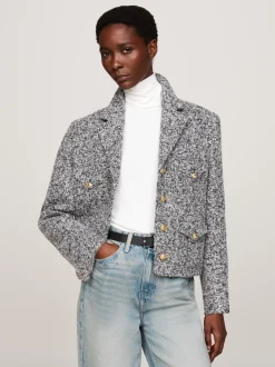 Kurtki & Płaszcze|Wełniane Płaszcze*Tommy Hilfiger Żakiet O Pudełkowym Kroju MEDIUM HEATHER GREY