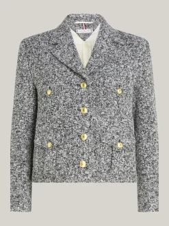 Kurtki & Płaszcze|Wełniane Płaszcze*Tommy Hilfiger Żakiet O Pudełkowym Kroju MEDIUM HEATHER GREY