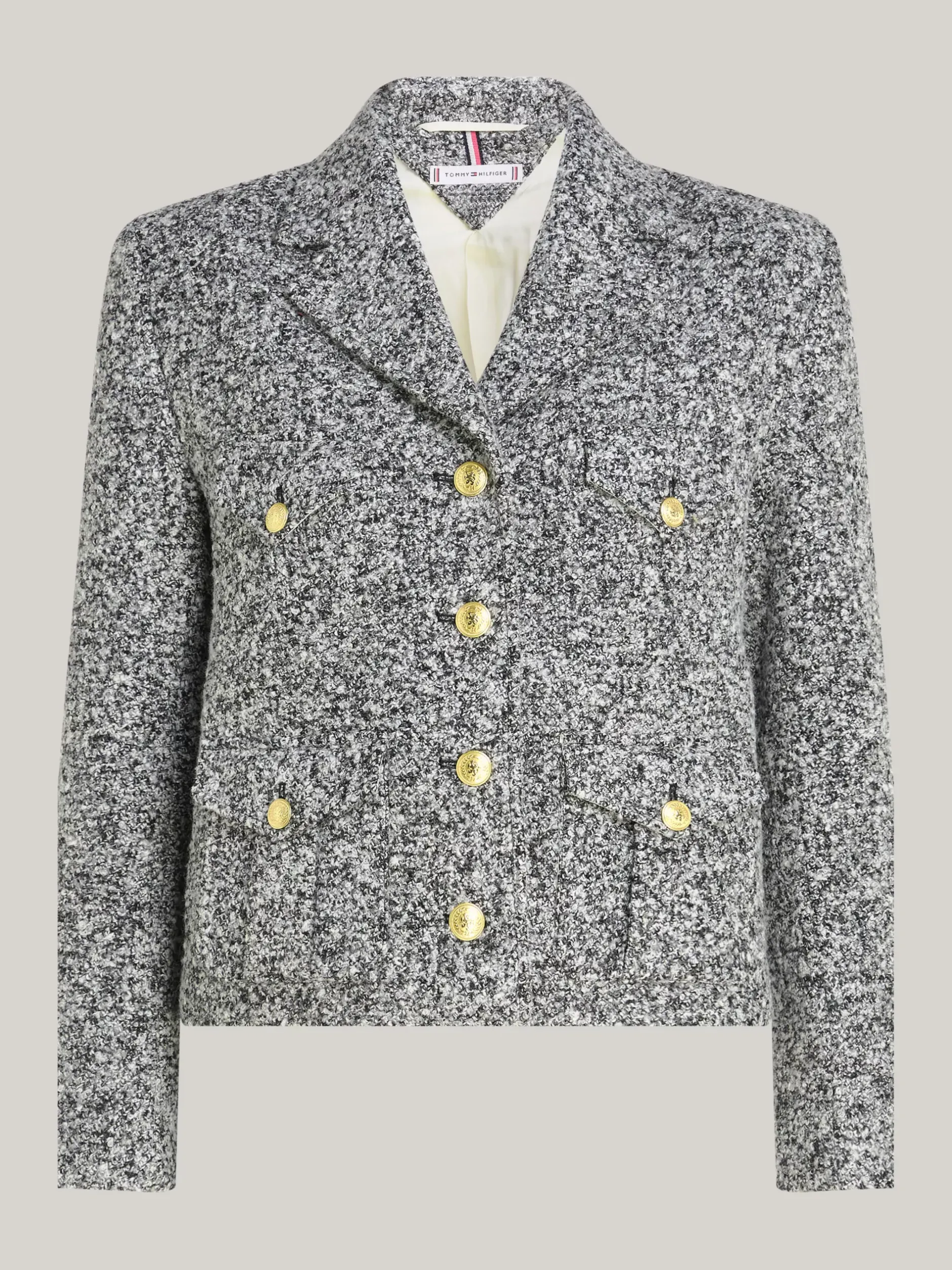 Kurtki & Płaszcze|Wełniane Płaszcze*Tommy Hilfiger Żakiet O Pudełkowym Kroju MEDIUM HEATHER GREY