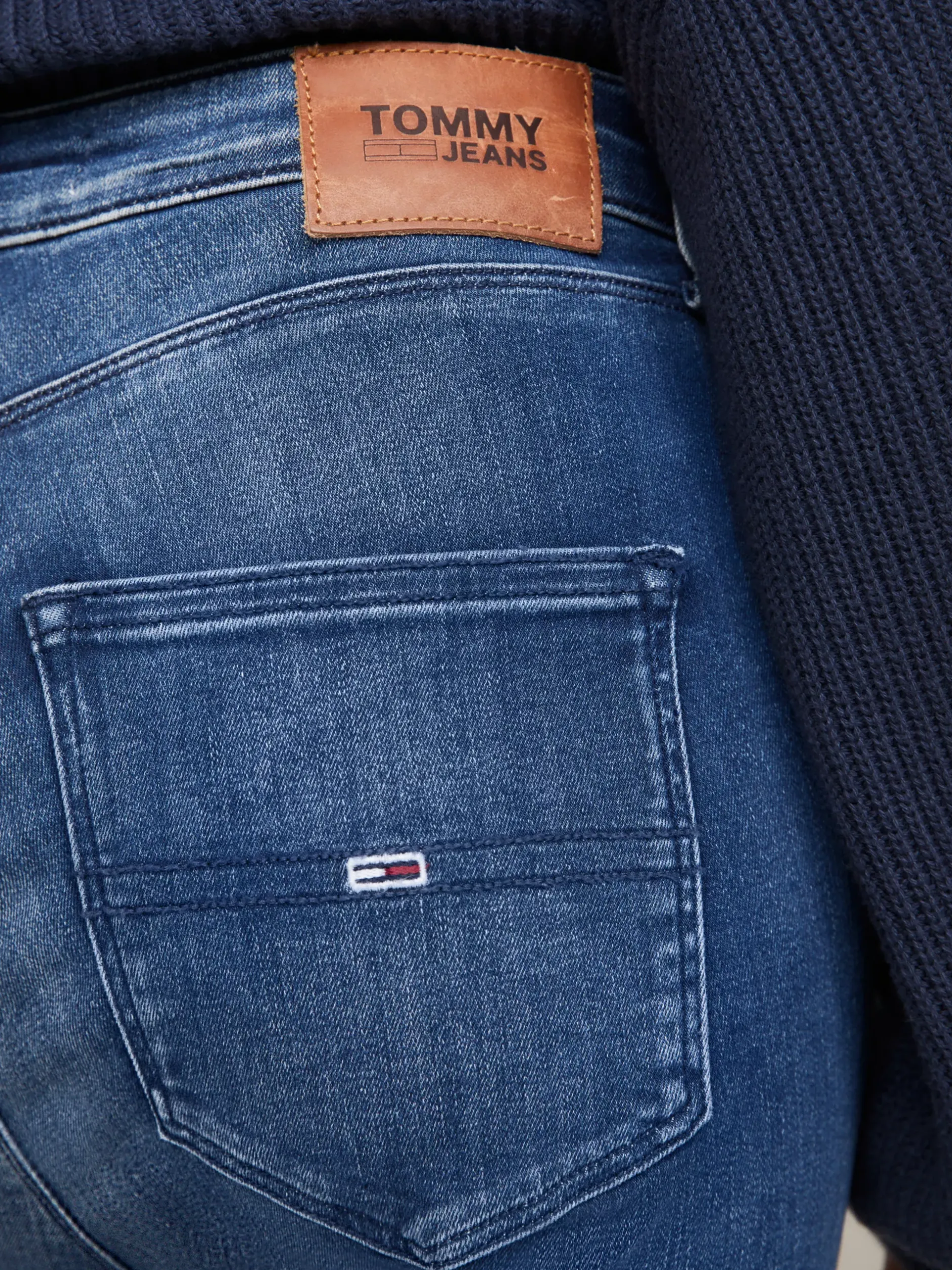 Jeansy*Tommy Hilfiger Bardzo Obcisłe Jeansy Sylvia Z Wysokim Stanem NEW NICEVILLE MID BLUE STRETCH