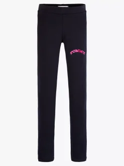 Spodnie, Szorty I Spódnice*Tommy Hilfiger Bardzo Obcisłe Legginsy Z Logo W Stylu Varsity DESERT SKY