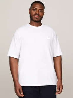 T-Shirty*Tommy Hilfiger Bardzo Wąski T-shirt Z Kolekcji Plus WHITE