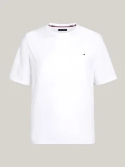 T-Shirty*Tommy Hilfiger Bardzo Wąski T-shirt Z Kolekcji Plus WHITE