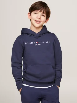 Bluzy Dresowe I Z Kapturem|Bluzy Dresowe I Z Kapturem*Tommy Hilfiger Bawełniana Bluza Essential Z Kapturem I Logo TWILIGHT NAVY