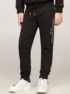 Spodnie, Szorty I Spódnice|Spodnie I Szorty*Tommy Hilfiger Bawełniane Joggery Essential Z Logo BLACK
