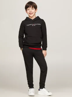 Spodnie, Szorty I Spódnice|Spodnie I Szorty*Tommy Hilfiger Bawełniane Joggery Essential Z Logo BLACK