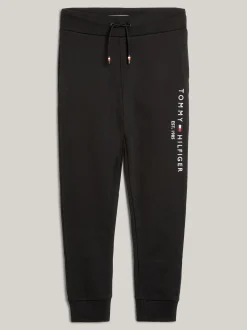 Spodnie, Szorty I Spódnice|Spodnie I Szorty*Tommy Hilfiger Bawełniane Joggery Essential Z Logo BLACK