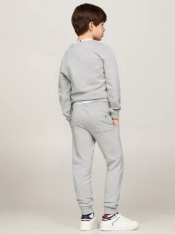 Spodnie, Szorty I Spódnice|Spodnie I Szorty*Tommy Hilfiger Bawełniane Joggery Essential Z Logo LIGHT GREY HEATHER