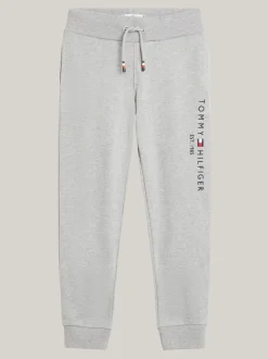 Spodnie, Szorty I Spódnice|Spodnie I Szorty*Tommy Hilfiger Bawełniane Joggery Essential Z Logo LIGHT GREY HEATHER