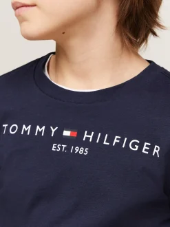 Topy I T-Shirty|T-Shirty I Koszulki Polo*Tommy Hilfiger Bawełniany T-shirt Essential Z Logo TWILIGHT NAVY