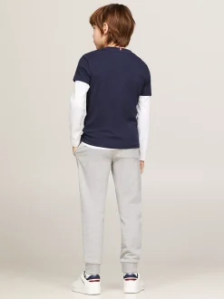 Topy I T-Shirty|T-Shirty I Koszulki Polo*Tommy Hilfiger Bawełniany T-shirt Essential Z Logo TWILIGHT NAVY