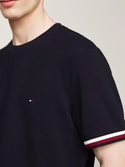 T-Shirty*Tommy Hilfiger Bawełniany T-shirt Global DESERT SKY
