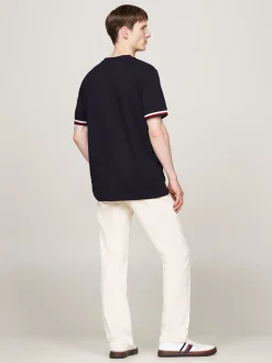 T-Shirty*Tommy Hilfiger Bawełniany T-shirt Global DESERT SKY