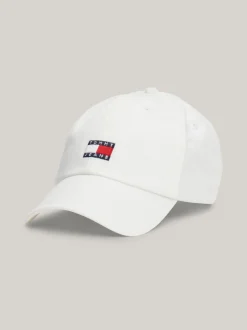 Czapki Z Daszkiem|Czapki I Szaliki*Tommy Hilfiger Bejsbolówka Heritage Z Wyhaftowaną Flagą ANCIENT WHITE
