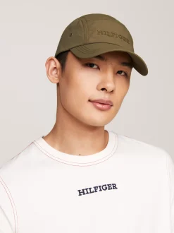 Czapki Z Daszkiem|Czapki I Szaliki*Tommy Hilfiger Bejsbolówka Z Logo Hilfiger Monotype UTILITY OLIVE