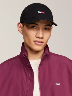 Czapki Z Daszkiem|Czapki I Szaliki*Tommy Hilfiger Bejsbolówka Z Podłużną Flagą BLACK