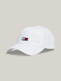 Czapki Z Daszkiem|Czapki I Szaliki*Tommy Hilfiger Bejsbolówka Z Podłużną Flagą WHITE