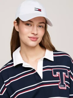 Czapki Z Daszkiem|Czapki I Szaliki*Tommy Hilfiger Bejsbolówka Z Podłużną Flagą WHITE