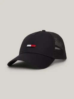 Czapki Z Daszkiem|Czapki I Szaliki*Tommy Hilfiger Bejsbolówka Z Siateczką I Podłużną Flagą BLACK