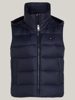 Kurtki & Płaszcze*Tommy Hilfiger Bezrękawnik Z Nieprzemakalnym Wykończeniem DESERT SKY
