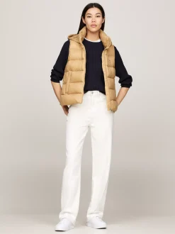 Kurtki & Płaszcze*Tommy Hilfiger Bezrękawnik Z Nieprzemakalnym Wykończeniem CLASSIC KHAKI
