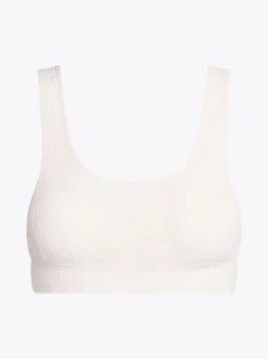 Biustonosze|Bielizna*Tommy Hilfiger Bezszwowa Braletka Z Logo Hilfiger CASHMERE CREME