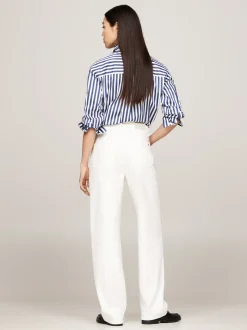 Jeansy*Tommy Hilfiger Białe Jeansy Z Wysokim Stanem ECRU