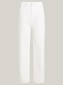 Jeansy*Tommy Hilfiger Białe Jeansy Z Wysokim Stanem ECRU