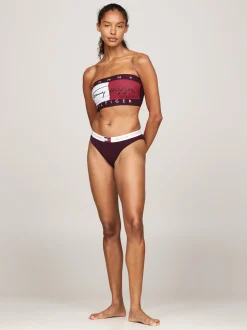 Biustonosze|Bielizna*Tommy Hilfiger Biustonosz Bandeau TH Heritage DEEP BURGUNDY