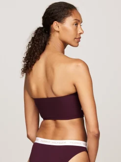 Biustonosze|Bielizna*Tommy Hilfiger Biustonosz Bandeau TH Heritage DEEP BURGUNDY