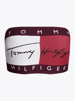 Biustonosze|Bielizna*Tommy Hilfiger Biustonosz Bandeau TH Heritage DEEP BURGUNDY
