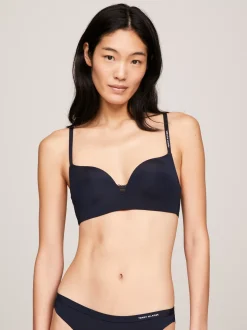 Biustonosze|Bielizna*Tommy Hilfiger Biustonosz Push-up Bez Fiszbin Obszyty Koronką DESERT SKY