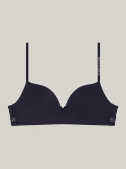 Biustonosze|Bielizna*Tommy Hilfiger Biustonosz Push-up Bez Fiszbin Obszyty Koronką DESERT SKY