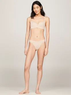 Biustonosze|Bielizna*Tommy Hilfiger Biustonosz Push-up Bez Fiszbin Obszyty Koronką MISTY BLUSH