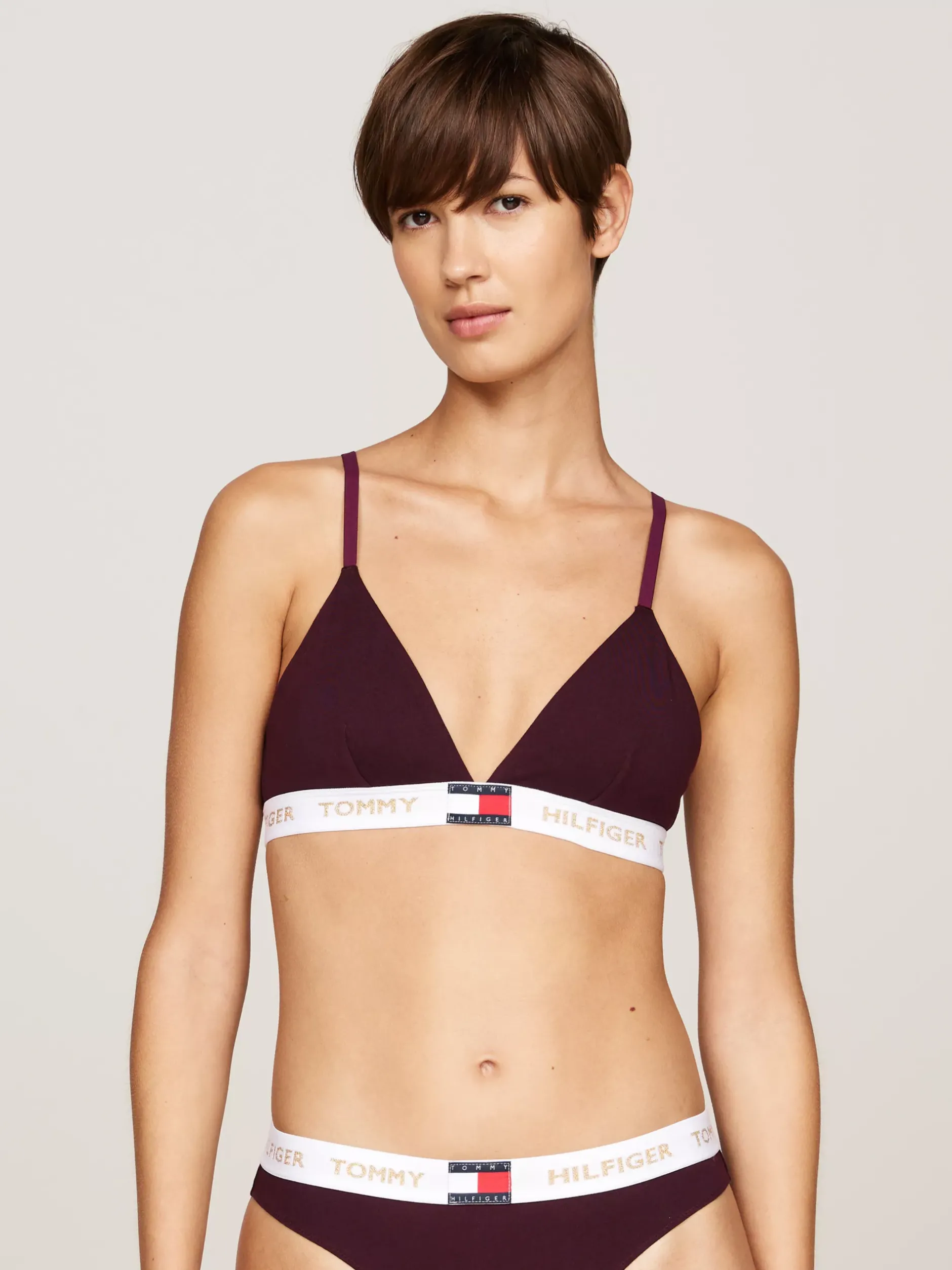 Biustonosze|Bielizna*Tommy Hilfiger Biustonosz TH Heritage Z Logo DEEP BURGUNDY