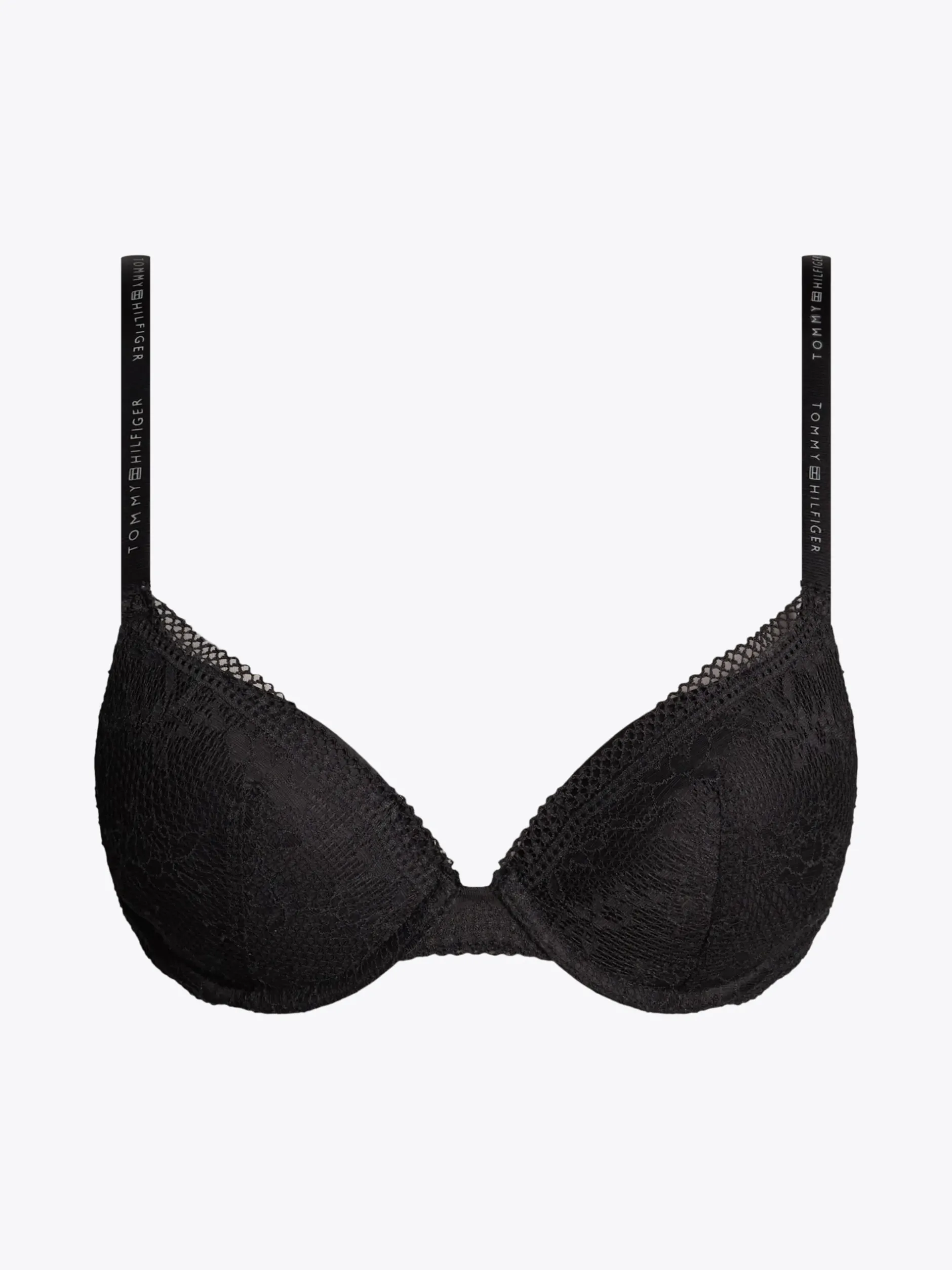 Biustonosze|Bielizna*Tommy Hilfiger Biustonosz Typu Push-up Z Głębokim Dekoltem BLACK