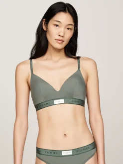Biustonosze|Bielizna*Tommy Hilfiger Biustonosz Z Lekką Podszewką TH Established STONEWASH GREEN