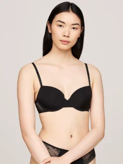 Biustonosze|Bielizna*Tommy Hilfiger Biustonosz Z Półmiseczkami I Poduszkami BLACK