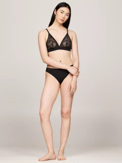 Biustonosze|Bielizna*Tommy Hilfiger Biustonosz Z Trójkątnymi Miseczkami I Koronką BLACK