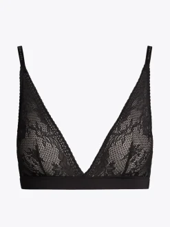 Biustonosze|Bielizna*Tommy Hilfiger Biustonosz Z Trójkątnymi Miseczkami I Koronką BLACK