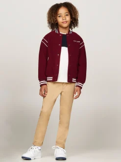 Bluzy Dresowe I Z Kapturem|Bluzy Dresowe I Z Kapturem*Tommy Hilfiger Bluza Bomber Z Polaru DEEP ROUGE