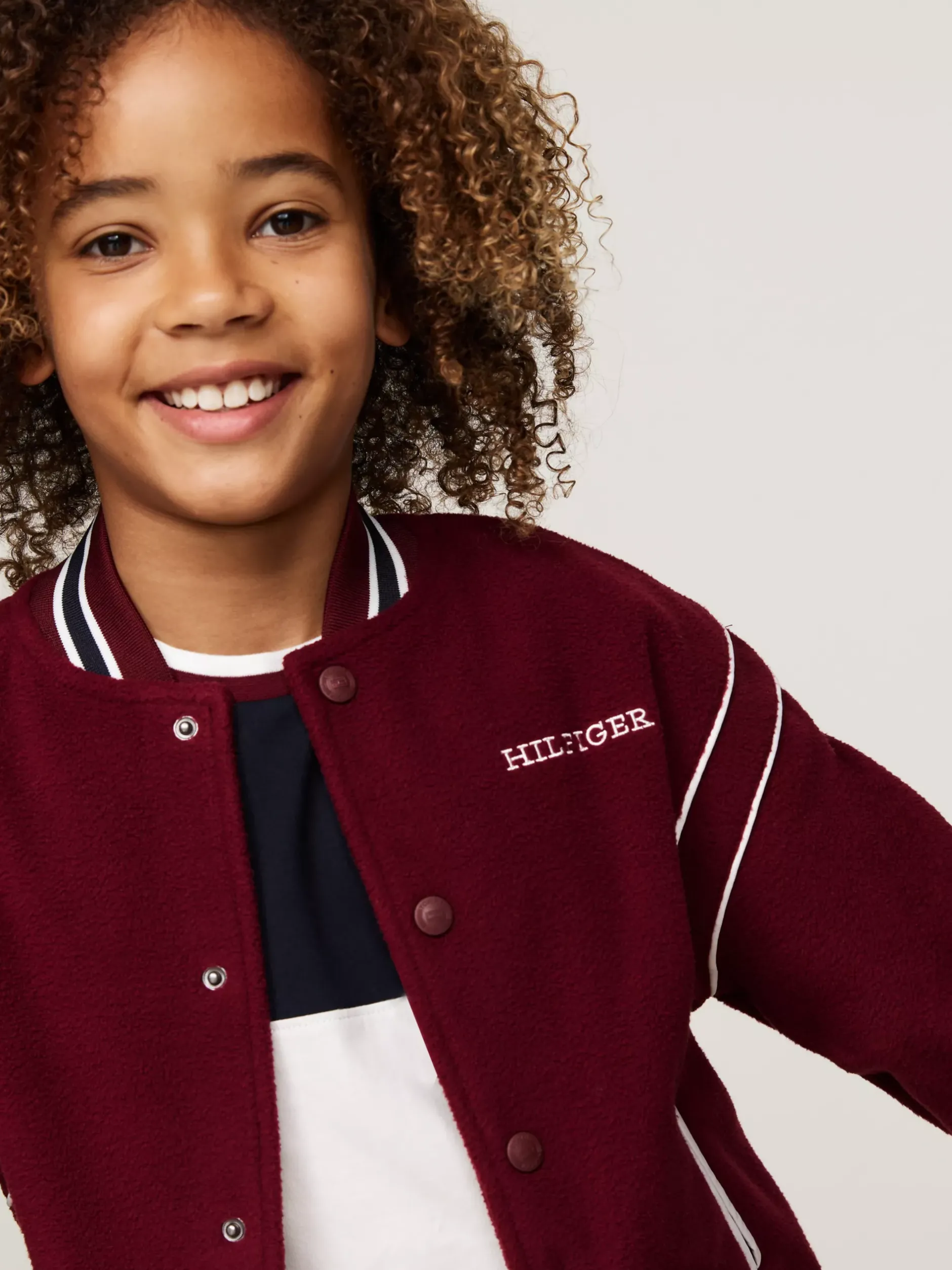 Bluzy Dresowe I Z Kapturem|Bluzy Dresowe I Z Kapturem*Tommy Hilfiger Bluza Bomber Z Polaru DEEP ROUGE