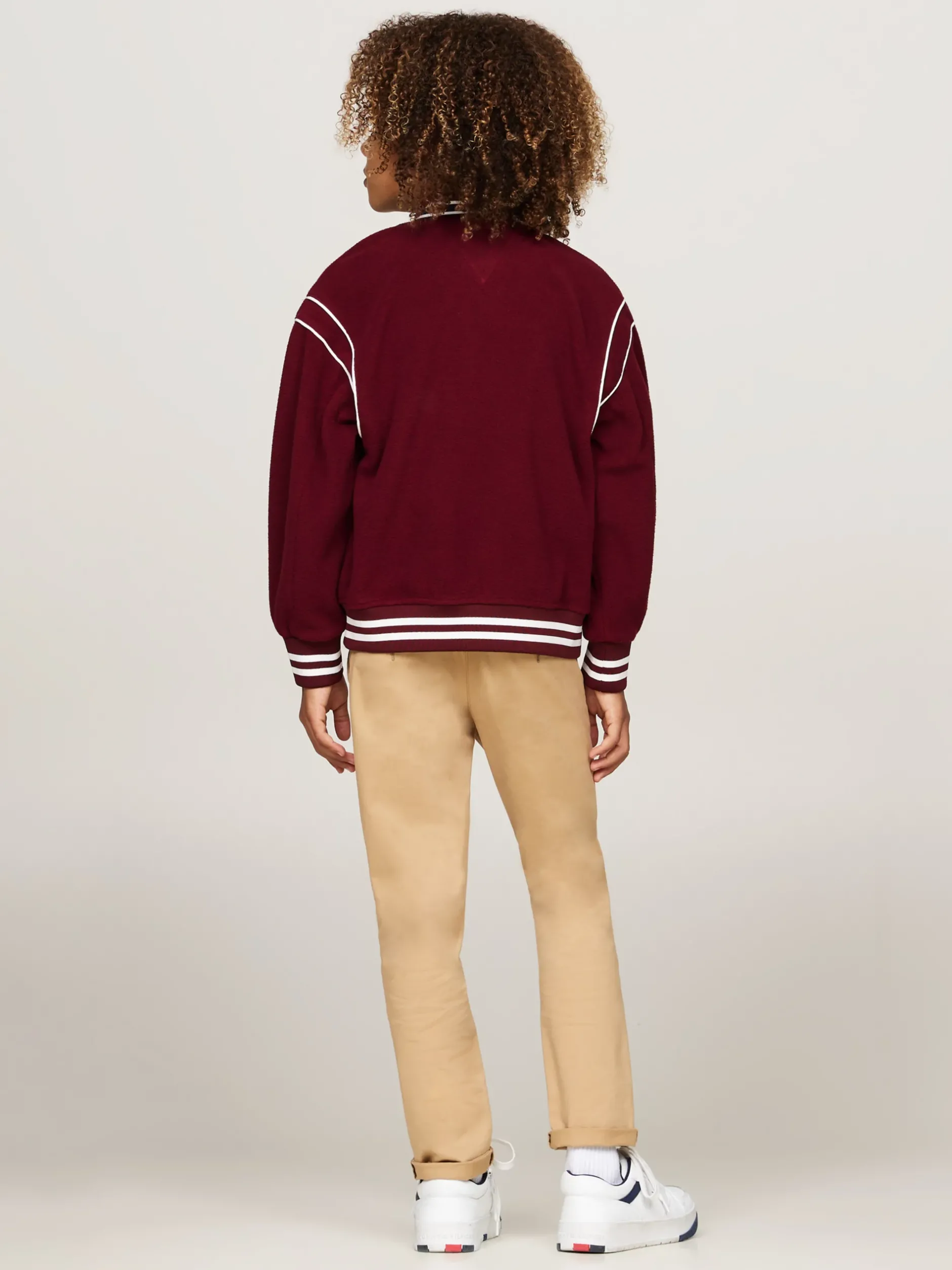 Bluzy Dresowe I Z Kapturem|Bluzy Dresowe I Z Kapturem*Tommy Hilfiger Bluza Bomber Z Polaru DEEP ROUGE