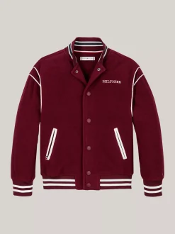 Bluzy Dresowe I Z Kapturem|Bluzy Dresowe I Z Kapturem*Tommy Hilfiger Bluza Bomber Z Polaru DEEP ROUGE