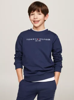 Bluzy Dresowe I Z Kapturem|Bluzy Dresowe I Z Kapturem*Tommy Hilfiger Bluza Essential Z Logo TWILIGHT NAVY
