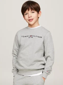 Bluzy Dresowe I Z Kapturem|Bluzy Dresowe I Z Kapturem*Tommy Hilfiger Bluza Essential Z Logo LIGHT GREY HEATHER
