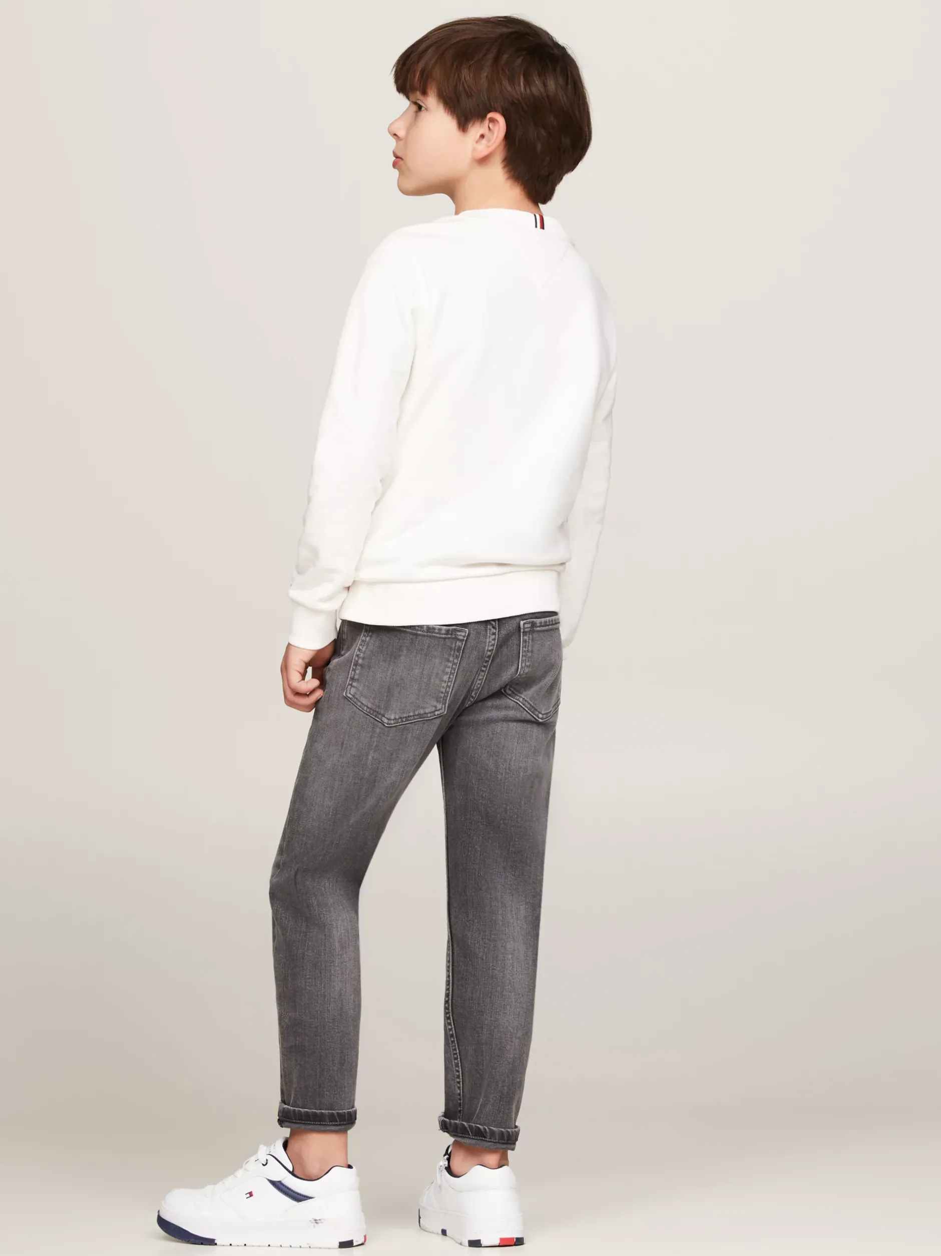 Bluzy Dresowe I Z Kapturem*Tommy Hilfiger Bluza Hilfiger Monotype Z Flokowanym Logo ANCIENT WHITE