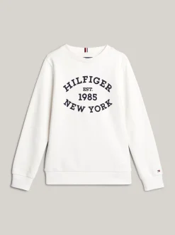 Bluzy Dresowe I Z Kapturem*Tommy Hilfiger Bluza Hilfiger Monotype Z Flokowanym Logo ANCIENT WHITE