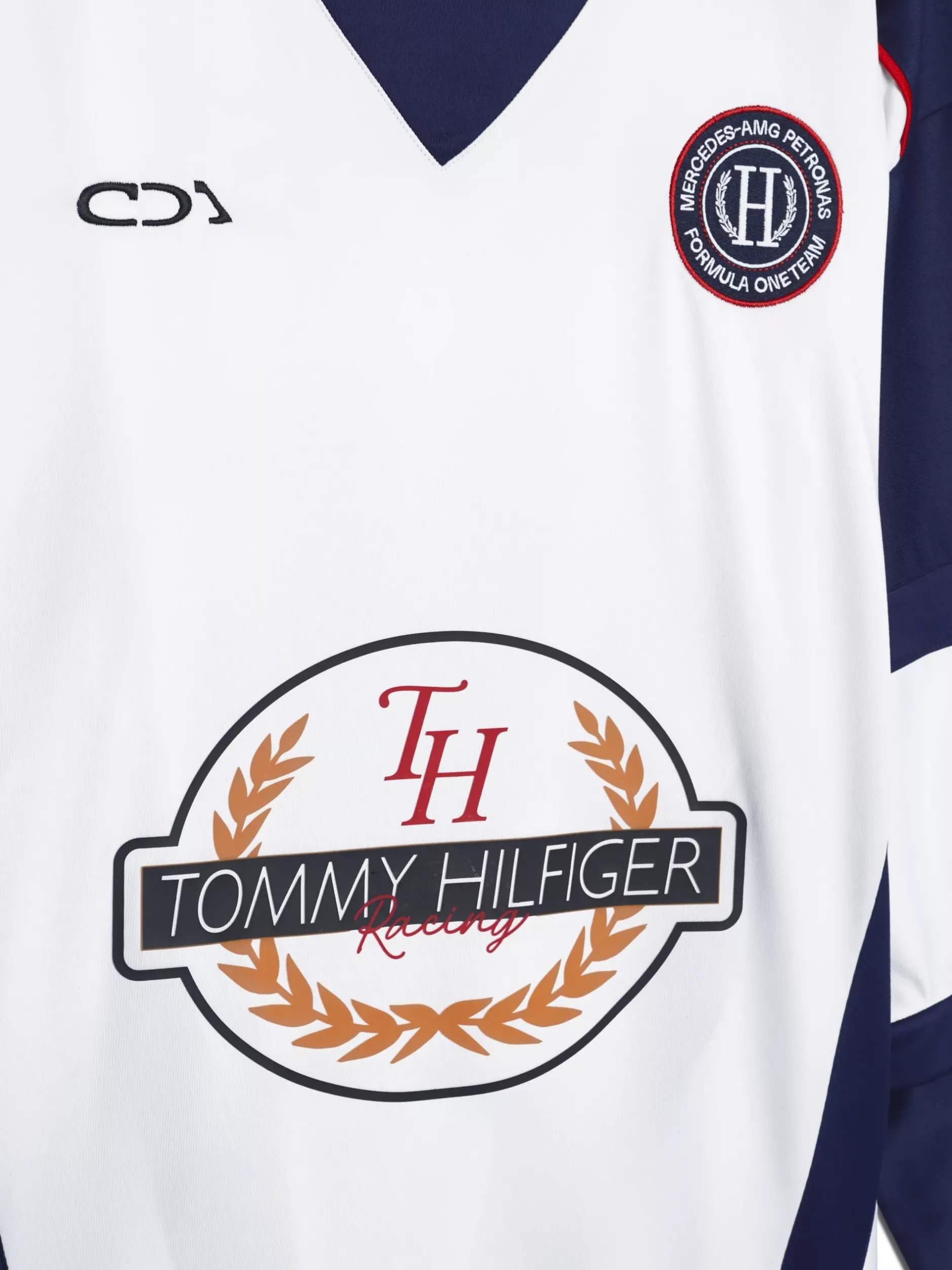 Bluzy Dresowe & Z Kapturem*Tommy Hilfiger Bluza Hokejowa Tommy X Mercedes F1 X CR WHITE